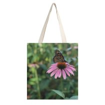 yanfind Great Martin Canvas Tote Bag Double Butterfly Insect Invertebrate Monarch Chicago Il Usa Plant Asteraceae Flower Echinacea white-style1 38×41cm