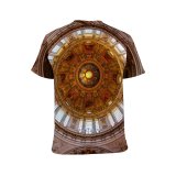 yanfind Adult Full Print T-shirts (men And Women) Ancient Architecture Art Cathedral Ceiling Church Decoration Design Dome Gold Historical Interior