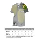 yanfind Adult Full Print T-shirts (men And Women) Alcohol Party Cocktail Glass Wine Lemon Champagne Fruit Tropical Still Juice