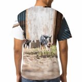 yanfind Adult Full Print T-shirts (men And Women) Agriculture Country Countryside Creature Daytime Domesticated Enclosure Farm Farmland Farmyard Fauna