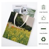 yanfind Great Martin Canvas Tote Bag Double Field Grassland Outdoors Countryside Farm Rural Meadow Plant Female white-style1 38×41cm