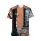 yanfind Adult Full Print T-shirts (men And Women) Accommodation Aged Architecture Area Brick Wall Building City Construction Daytime Design District