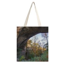 yanfind Great Martin Canvas Tote Bag Double Cave Plant Vegetation Outdoors Natural Arch Scenic Area Parkers Lake Ky Usa white-style1 38×41cm