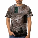 yanfind Adult Full Print T-shirts (men And Women) Adriatic Aged Architecture Bristly Castle Croatia Daytime Door Europe Exterior Facade Fortress