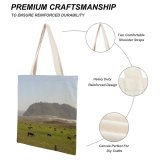 yanfind Great Martin Canvas Tote Bag Double Cattle Cow Outdoors Field Grassland Countryside Farm Meadow Pasture Ranch Rural Big white-style1 38×41cm