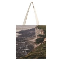yanfind Great Martin Canvas Tote Bag Double Cliff Outdoors Promontory Beachy United Scenery Grey Landscape white-style1 38×41cm