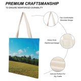 yanfind Great Martin Canvas Tote Bag Double Field Grassland Outdoors Countryside Rural Farm Meadow Land Pasture Plant Grass Azure white-style1 38×41cm