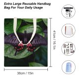 yanfind Great Martin Canvas Tote Bag Double Butterfly Insect Invertebrate Leaf Plant white-style1 38×41cm