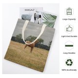 yanfind Great Martin Canvas Tote Bag Double Field Grassland Outdoors Horse Savanna Countryside Rural Farm Magny white-style1 38×41cm