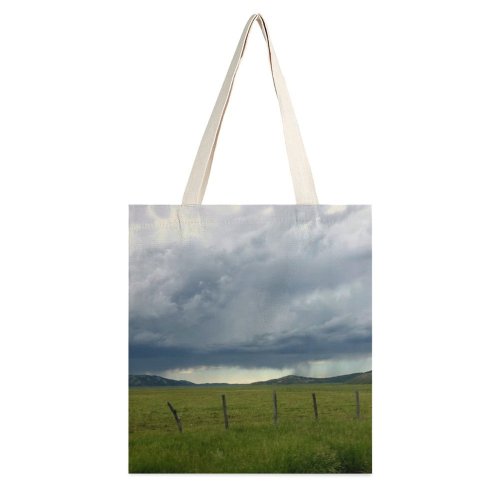 yanfind Great Martin Canvas Tote Bag Double Field Grassland Outdoors Countryside Farm Rural Meadow Pasture Ranch Land Grazing Grass white-style1 38×41cm