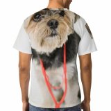 yanfind Adult Full Print T-shirts (men And Women) Adorable Alone Calm Clever Comfort Confident Doctor Dog Fluff Friendly Fur