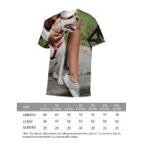 yanfind Adult Full Print T-shirts (men And Women) Adorable Alley Anonymous Bench Casual City Crop Cute Dog Ethnic Faceless