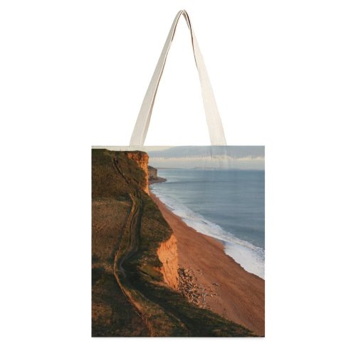 yanfind Great Martin Canvas Tote Bag Double Cliff Outdoors Promontory West Bay Uk Scenery Landscape Slope Creative Commons white-style1 38×41cm