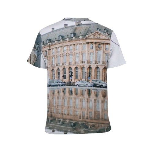 yanfind Adult Full Print T-shirts (men And Women) Aged Ancient Arched Architecture Bordeaux Building Car Chimney City Space Daylight District