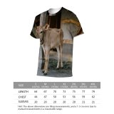 yanfind Adult Full Print T-shirts (men And Women) Adorable Barn Bell Blurred Bovine Calf Calm Cattle Cottage Countryside Courtyard Cow