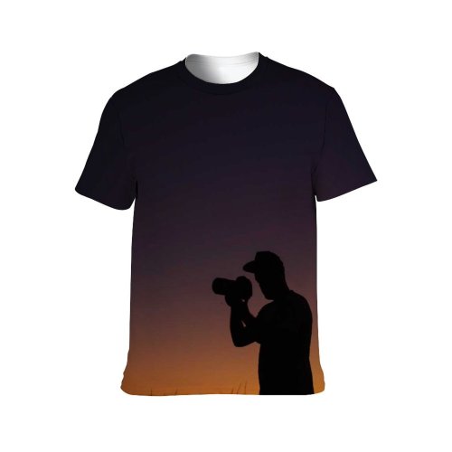 yanfind Adult Full Print T-shirts (men And Women) Alone Anonymous Capture Casual Cloudless Countryside Dark Dusk Evening Explore Field