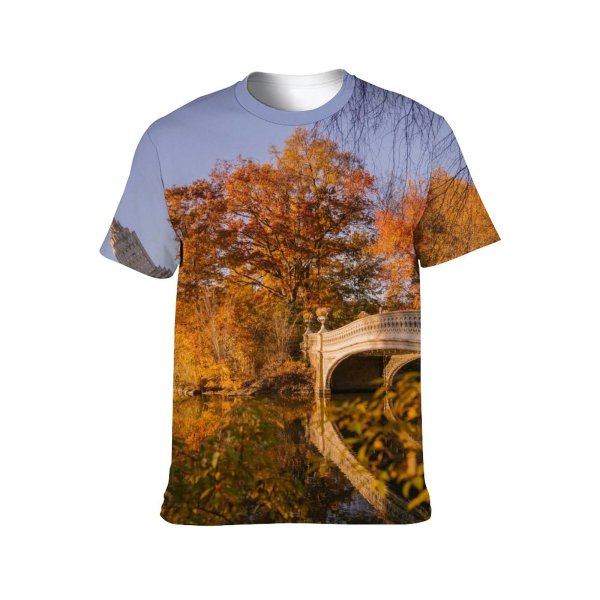 yanfind Adult Full Print T-shirts (men And Women) Aged America Architecture Autumn Bow Building Calm Central Park City