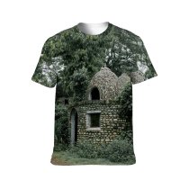 yanfind Adult Full Print T-shirts (men And Women) Aged Ancient Architecture Ashram Attract Buddhism Buddhist Calm Cave Exterior