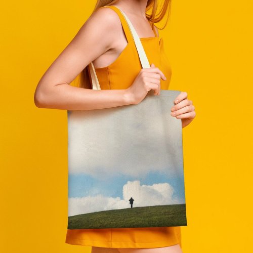 yanfind Great Martin Canvas Tote Bag Double Field Grassland Outdoors Bibbona Li Italia Sky Countryside Mound Grass Plant Cloud white-style1 38×41cm