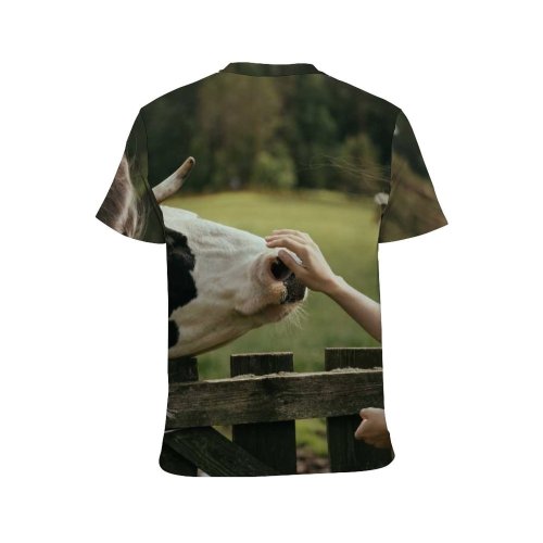 yanfind Adult Full Print T-shirts (men And Women) Agriculture Beef Bovine Bull Cattle Countryside Cow Face Dairy Farm Farming Female