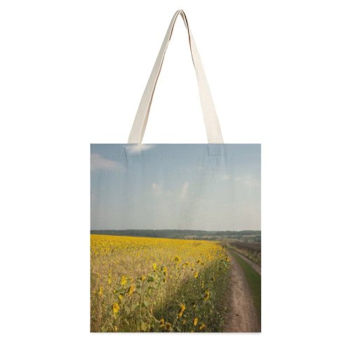 yanfind Great Martin Canvas Tote Bag Double Field Grassland Outdoors Countryside Farm Meadow Rural Plant Flower Road Creative white-style1 38×41cm