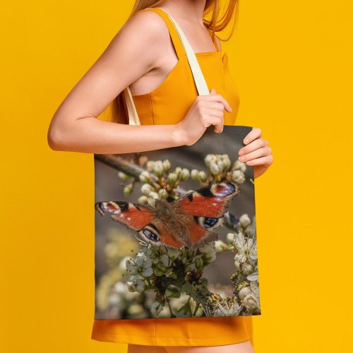 yanfind Great Martin Canvas Tote Bag Double Butterfly Bee Honey Insect Invertebrate Northampton Uk Plant Pollen Flower Hedgerow white-style1 38×41cm