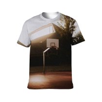 yanfind Adult Full Print T-shirts (men And Women) Afternoon Alley Area Athletic Field Basketball Calm City Cloudy Complex Construction Cottage