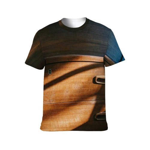 yanfind Adult Full Print T-shirts (men And Women) Apartment Architecture Brick Wall Comfort Cozy Decor Decoration Design Detail Dresser