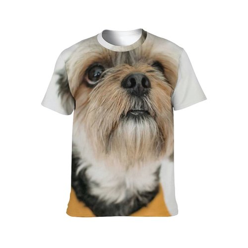 yanfind Adult Full Print T-shirts (men And Women) Adorable Button Charming Chordate Cloth Colorful Concept Contemplate Contemplative Contemporary Cute Dog