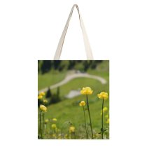 yanfind Great Martin Canvas Tote Bag Double Field Grassland Outdoors Countryside Farm Rural Meadow Plant Tirol Austria Jar Spring white-style1 38×41cm