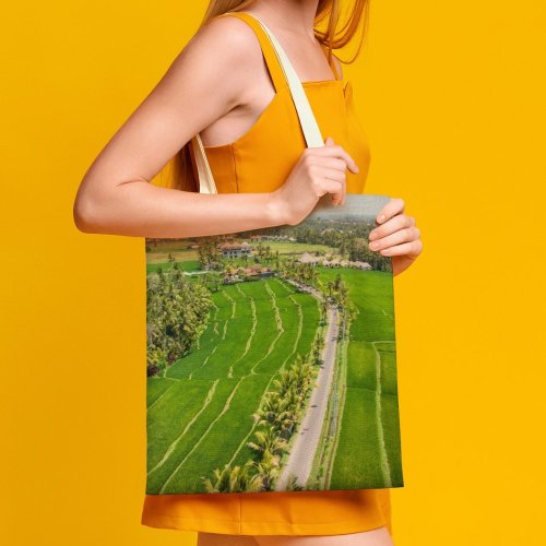 yanfind Great Martin Canvas Tote Bag Double Field Grassland Outdoors Countryside Paddy Jl Raya Pejeng Kawan Tampaksiring Kabupaten Gianyar white-style1 38×41cm
