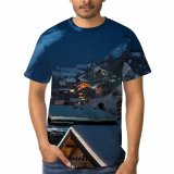 yanfind Adult Full Print T-shirts (men And Women) Aged Architecture Artificial Atmosphere Breathtaking Building Cloudy Complex Dusk Dwell