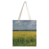 yanfind Great Martin Canvas Tote Bag Double Field Grassland Outdoors Countryside Farm Meadow Rural Poland Cloud Sky Bed Cultivation white-style1 38×41cm