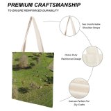 yanfind Great Martin Canvas Tote Bag Double Field Grassland Outdoors Land Grass Plant Birds Countryside Scenery Rural Landscape white-style1 38×41cm