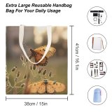 yanfind Great Martin Canvas Tote Bag Double Butterfly Insect Invertebrate Monarch Bee Honey Public Domain white-style1 38×41cm