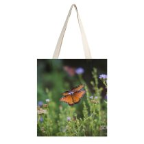 yanfind Great Martin Canvas Tote Bag Double Butterfly Insect Invertebrate Monarch Desert Botanical Garden Az Usa Plant white-style1 38×41cm