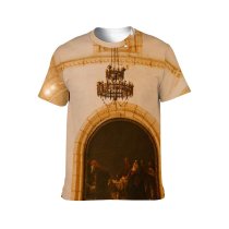yanfind Adult Full Print T-shirts (men And Women) Aged Arched Architecture Art Artwork Cathedral Catholic Chandelier Church Column Decor