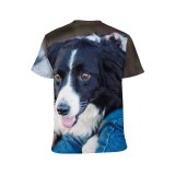 yanfind Adult Full Print T-shirts (men And Women) Adorable Portrait Cute Jeans Depth Field Dog Eyes Focus Furry