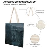 yanfind Great Martin Canvas Tote Bag Double Architecture Arch Arched Building Grey Tree Outdoors River Ocean Sea Forest white-style1 38×41cm