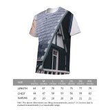 yanfind Adult Full Print T-shirts (men And Women) Aged Architecture Balcony Building Chimney City Construction Space Daytime Decorative District Dwell