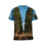 yanfind Adult Full Print T-shirts (men And Women) Atmosphere Sky Bovine Cattle Cloudy Space Countryside Cow Daytime Direction From