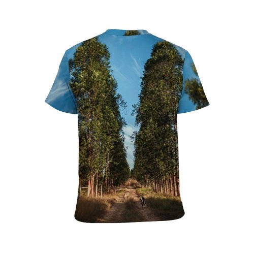 yanfind Adult Full Print T-shirts (men And Women) Atmosphere Sky Bovine Cattle Cloudy Space Countryside Cow Daytime Direction From