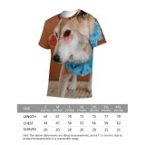 yanfind Adult Full Print T-shirts (men And Women) Accessory Adorable Portrait Canidae Cool Cute Dog Face Eyewear Fashion Human's