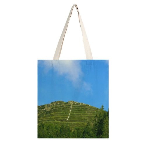 yanfind Great Martin Canvas Tote Bag Double Field Grassland Outdoors Mound Countryside Plant Tree Hill white-style1 38×41cm