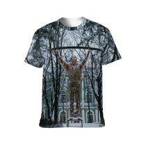 yanfind Adult Full Print T-shirts (men And Women) Aged Arch Architecture Art Bronze City Classic Daytime Decorative Exterior Facade
