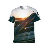 yanfind Adult Full Print T-shirts (men And Women) Abandoned Backlit Beach Bird Boat Calm Cloudless Coast Corrosion Damage Desolate