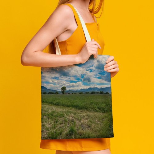 yanfind Great Martin Canvas Tote Bag Double Field Grassland Outdoors Countryside Farm Rural Meadow Land Grass Plant Pasture Cloud white-style1 38×41cm