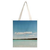 yanfind Great Martin Canvas Tote Bag Double Cloud Shore Beach Sea Paradise Tropical Ocean Cumulus Outdoors Sky Lake white-style1 38×41cm