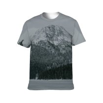 yanfind Adult Full Print T-shirts (men And Women) Altitude Cloud Coast Coniferous Evergreen Fir Forest Formation Freeze Frost Frozen Geology