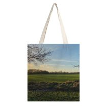 yanfind Great Martin Canvas Tote Bag Double Field Grassland Outdoors Countryside Farm Rural Meadow Pasture Plant Tree Landscape Grass white-style1 38×41cm